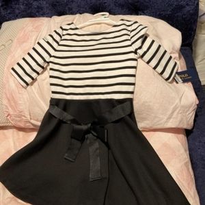 Young girls pen stripe polo dress